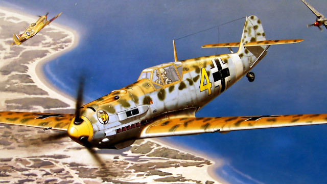 Plane beach ocean overhead flying free wallpaper for desktop - medium preview image