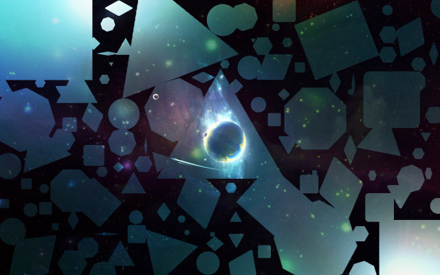 Space blackhole bluehole abstract geometric free wallpaper for desktop - medium preview image