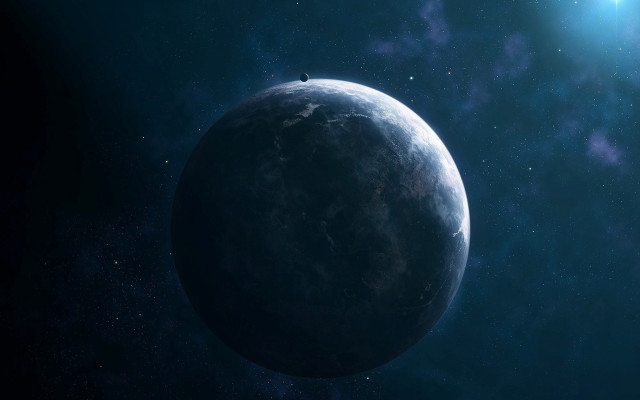 Blue planet star light space #3 free wallpaper for desktop - medium preview image