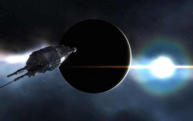 Space ship star halo bright free wallpaper for desktop - medium preview image