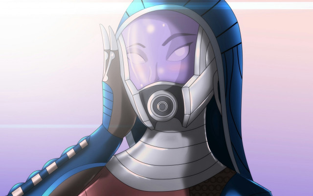 Woman gasmask cobra portrait masseffect free wallpaper for desktop - medium preview image