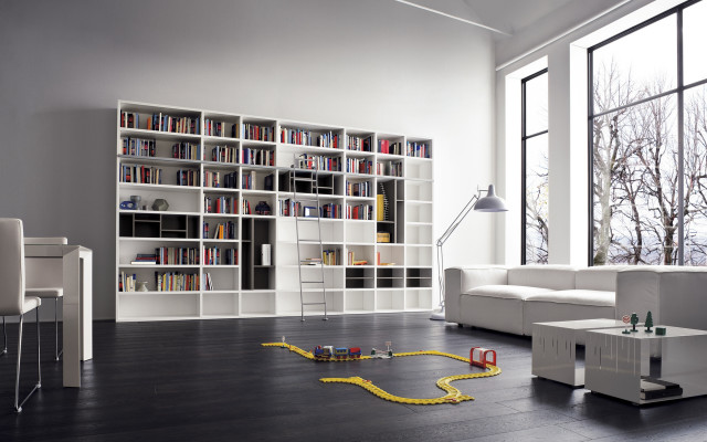 Living room shelf couch yellow free wallpaper for desktop - medium preview image