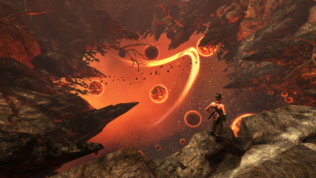 Man cliff space planets stars free wallpaper for desktop - medium preview image