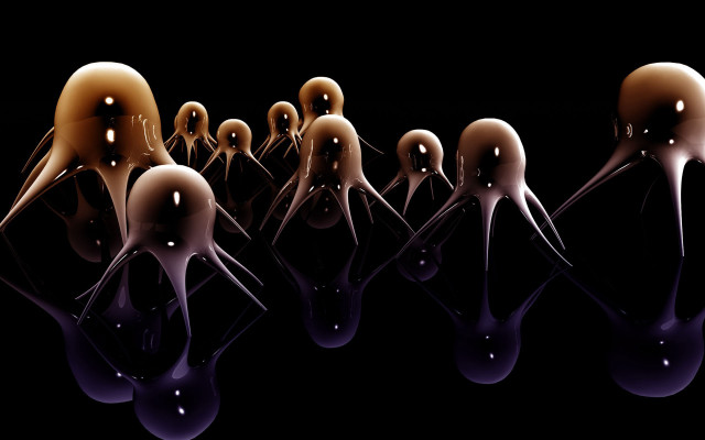 Jellyfish reflection 3d generative mandelbrot free wallpaper for desktop - medium preview image