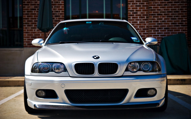 White car parking lot brick free wallpaper for desktop - medium preview image