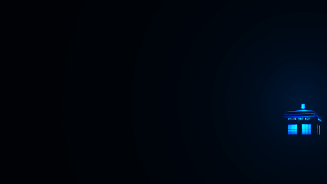 Blue light clock tower black free wallpaper for desktop - medium preview image