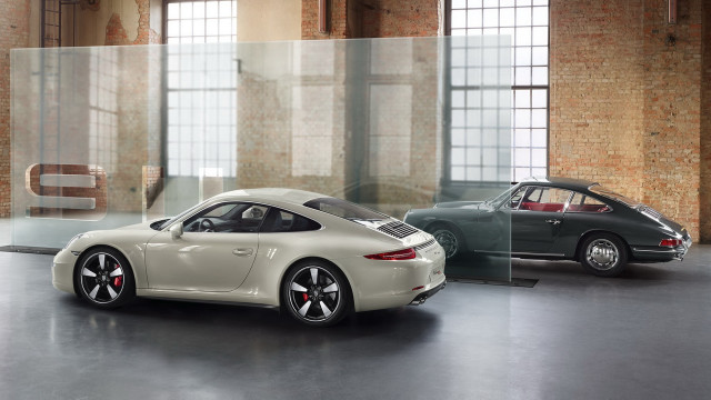 White porsche garage black coupe free wallpaper for desktop - medium preview image