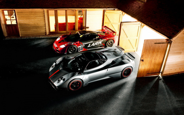 Luxury sports cars garage night free wallpaper for desktop - medium preview image
