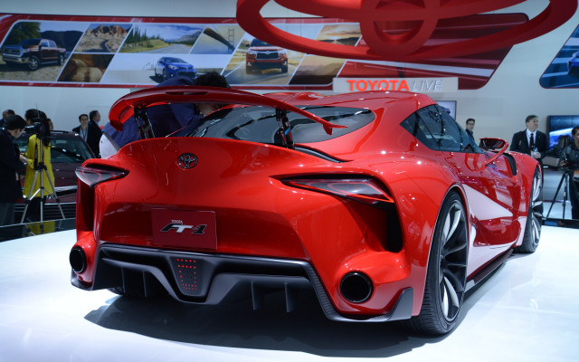 Red sports car display ai free wallpaper for desktop - medium preview image