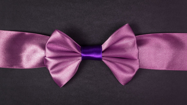 Purple bow black background 3d free wallpaper for desktop - medium preview image