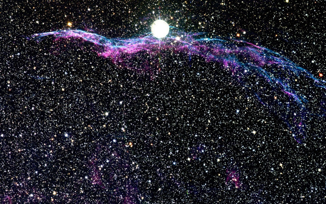 Large star night sky aurora #2 free wallpaper for desktop - medium preview image