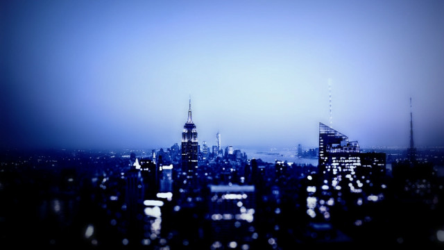 City skyline night blue sky #3 free wallpaper for desktop - medium preview image