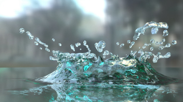 Water splash blue bubble ocean free wallpaper for desktop - medium preview image