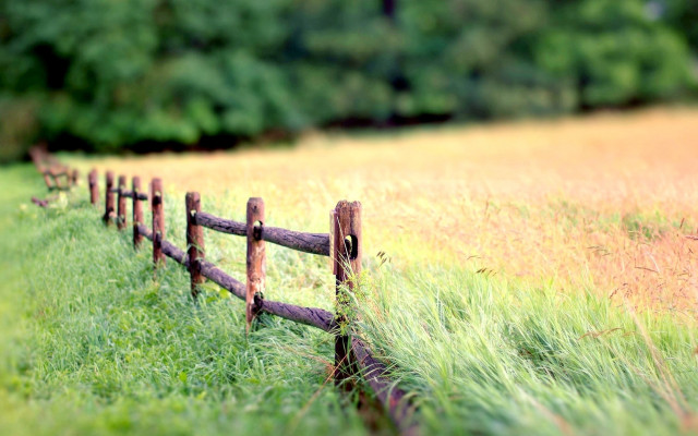 Wooden fence field bokeh bicycle free wallpaper for desktop - medium preview image