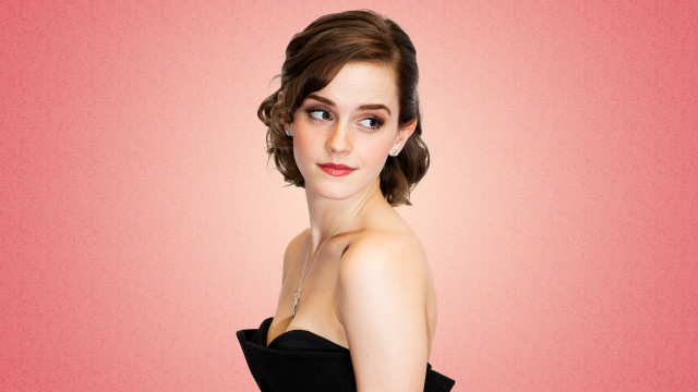 Emma watson black dress red free wallpaper for desktop - medium preview image