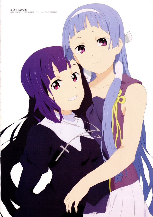 Anime girls long hair purple #12 free wallpaper for mobile - medium preview image