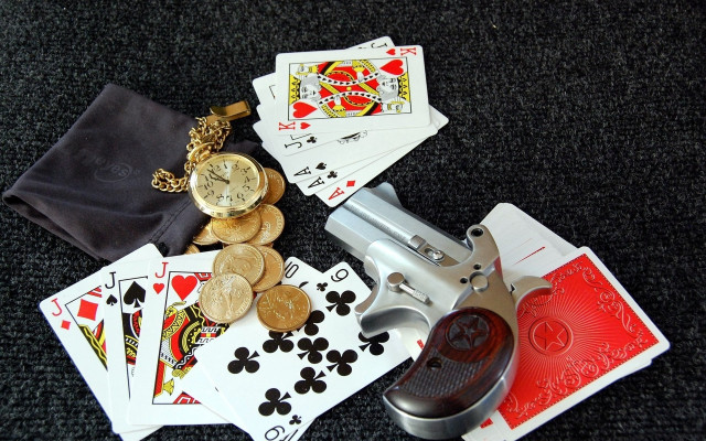 Gun playingcards watch carpet constellation free wallpaper for desktop - medium preview image