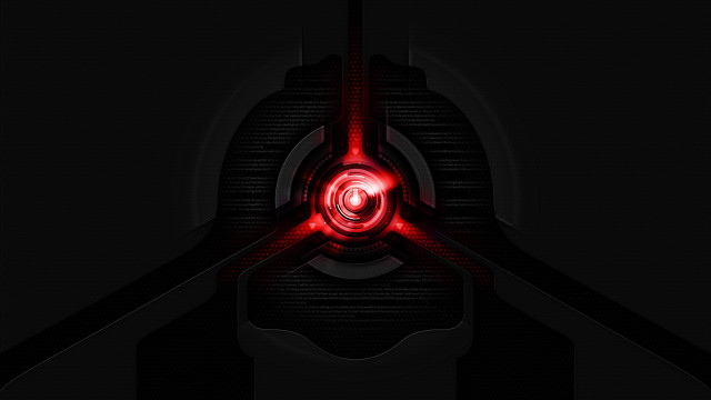 Futuristic red light black background free wallpaper for desktop - medium preview image