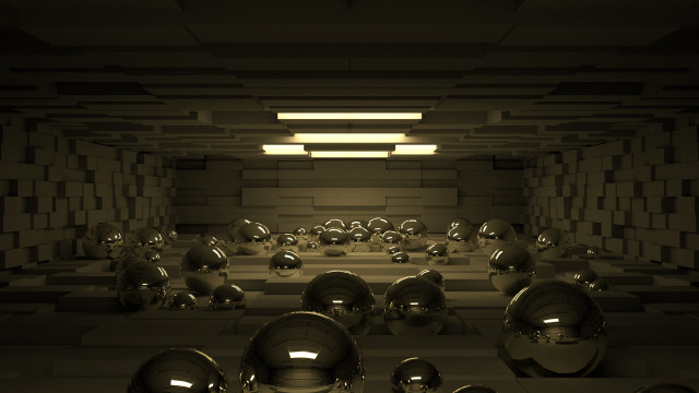 Shiny silver balls mirrors light free wallpaper for desktop - medium preview image