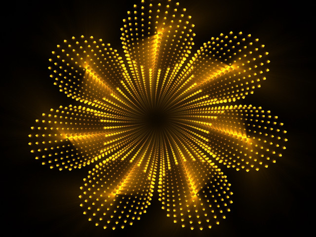 Sunflower hologram ferriswheel night city free wallpaper for desktop - medium preview image