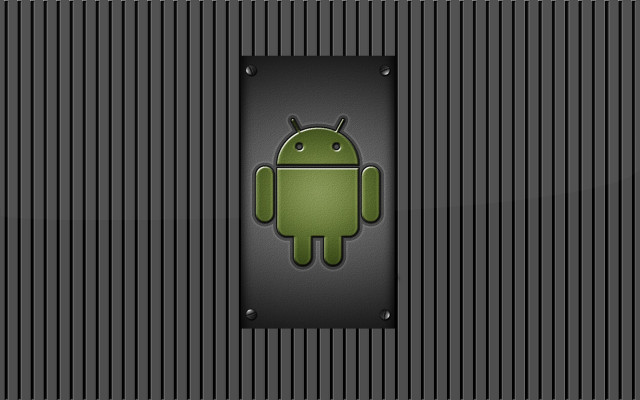 Green android logo metal frame free wallpaper for desktop - medium preview image