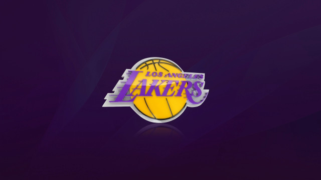 Lakers logo purple background reflection free wallpaper for desktop - medium preview image