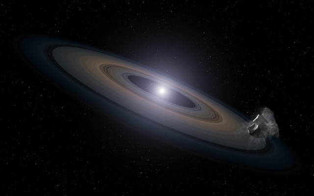 Blackhole white disk light shining free wallpaper for desktop - medium preview image