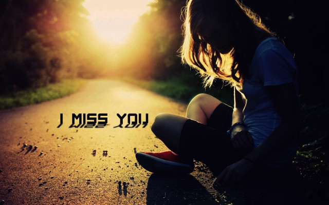 Girl sitting road sunset blonde free wallpaper for desktop - medium preview image