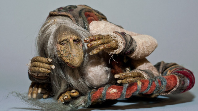 Stuffed animal gray background surrealist free wallpaper for desktop - medium preview image