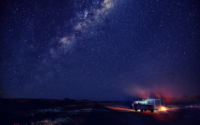 Truck night sky stars milky #2 free wallpaper for desktop - medium preview image