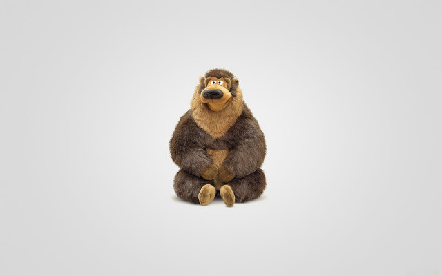 Stuffed monkey white background lowbrow free wallpaper for desktop - medium preview image