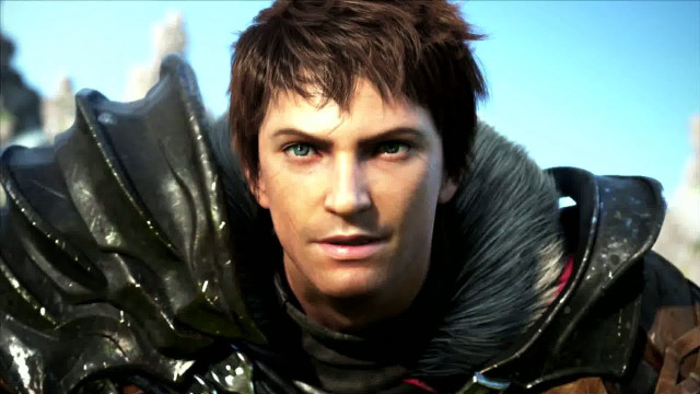 Leather man sword sky buildings free wallpaper for desktop - medium preview image