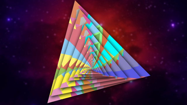 Colorful triangle star psychedelic abstract free wallpaper for desktop - medium preview image