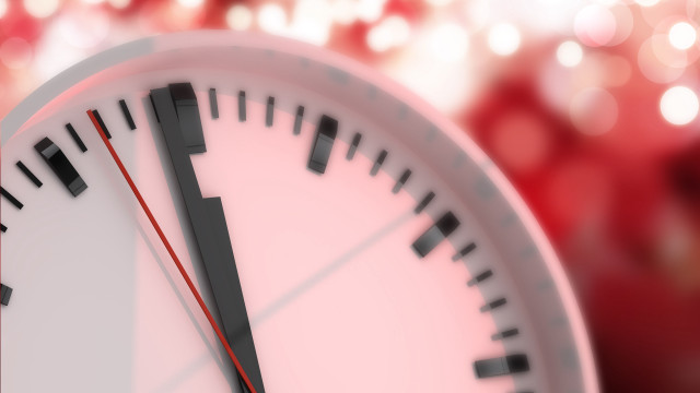 Clock bokeh 3d render red free wallpaper for desktop - medium preview image