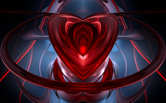 Heart red blue gothic love free wallpaper for desktop - medium preview image