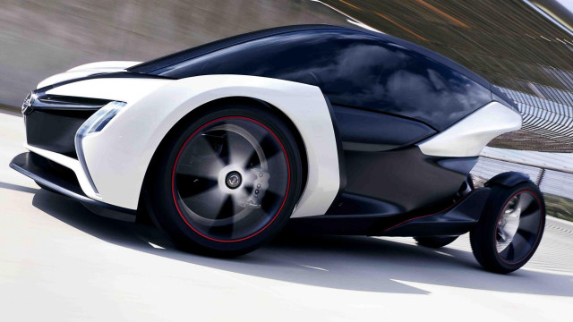 Futuristic car street building sky free wallpaper for desktop - medium preview image