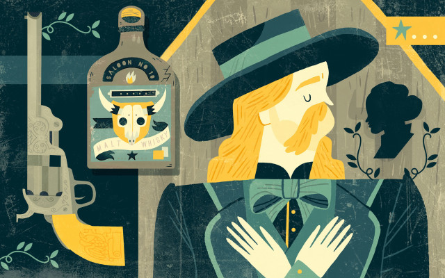 Woman hat gun alcohol cat free wallpaper for desktop - medium preview image