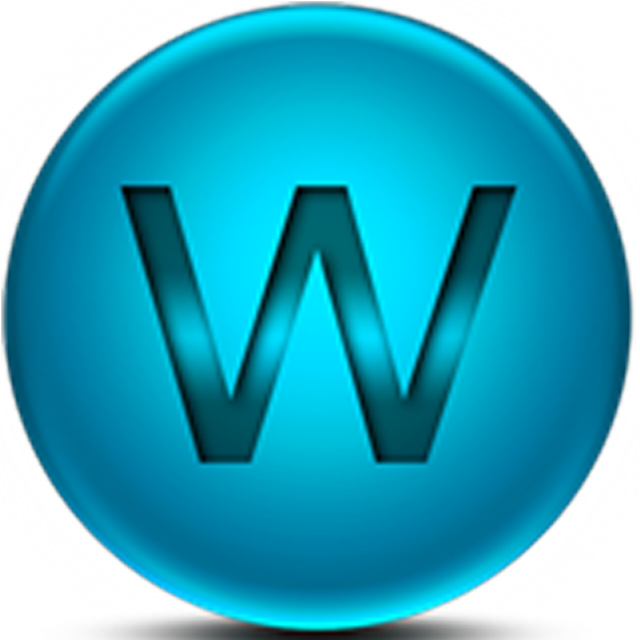 Blue ball letterw white bg free wallpaper for tablet - medium preview image