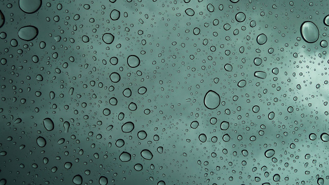 Rainy window cloudy sky photorealistic free wallpaper for desktop - medium preview image