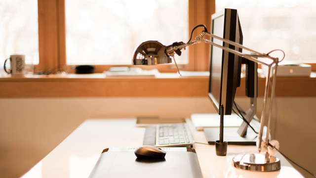 Computer monitor desk keyboard mouse #2 free wallpaper for desktop - medium preview image