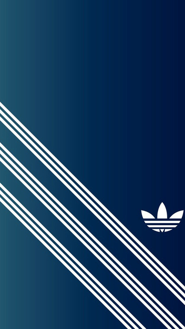 Blue background white stripes adidas free wallpaper for mobile - medium preview image