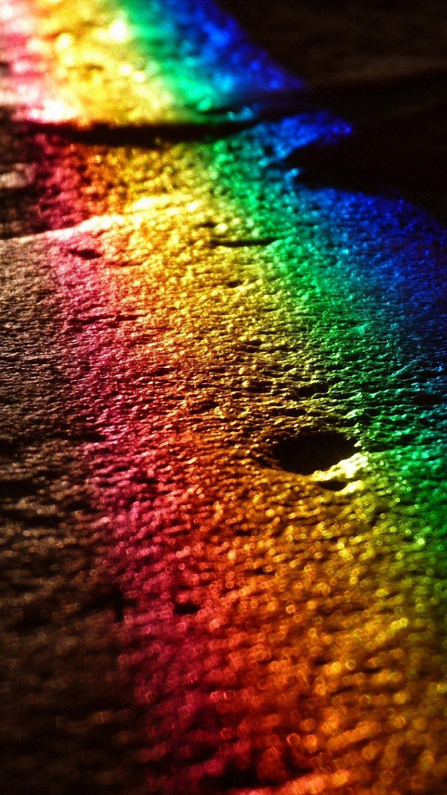 Rainbow colored street dark background #2 free wallpaper for mobile - medium preview image