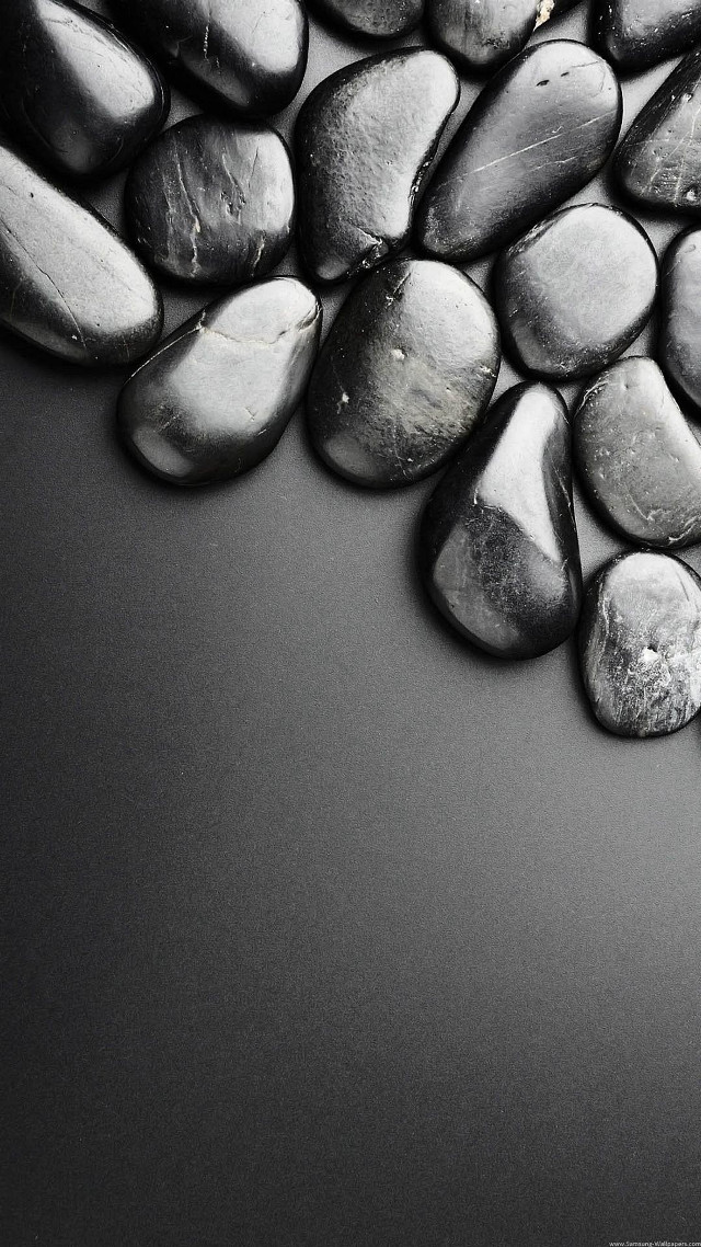 Black white rocks phone table free wallpaper for mobile - medium preview image