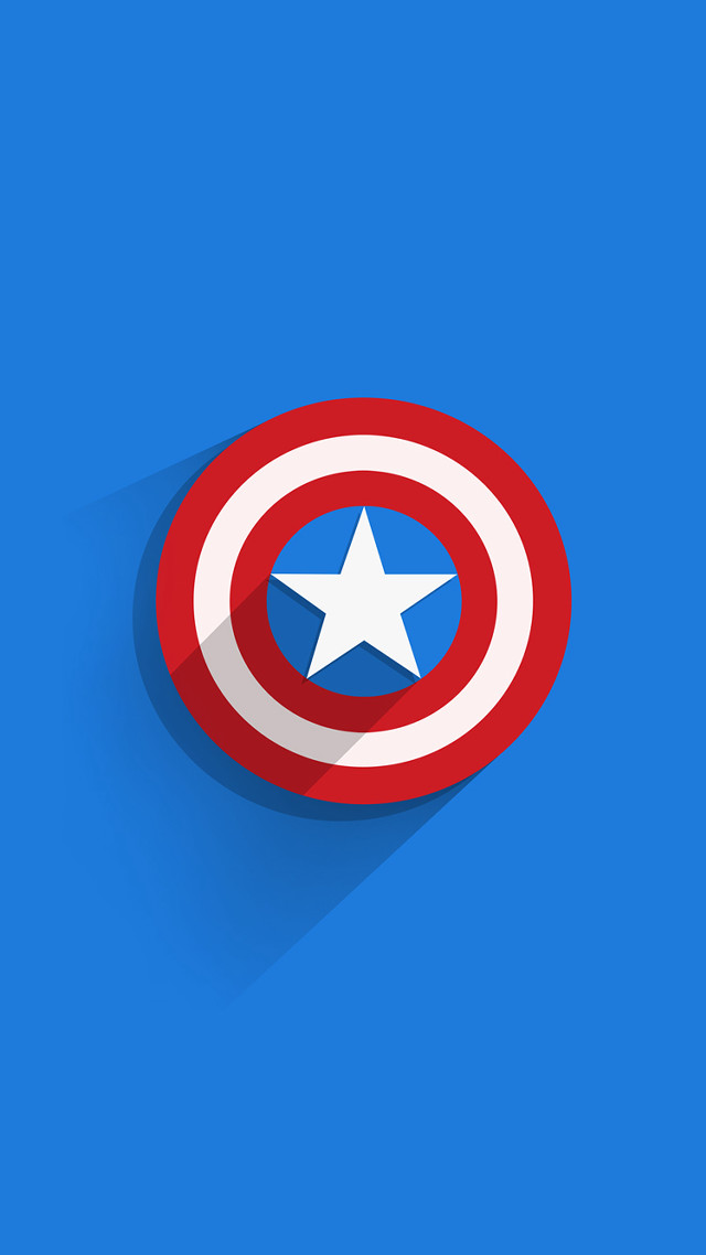 Captain america shield star side free wallpaper for mobile - medium preview image
