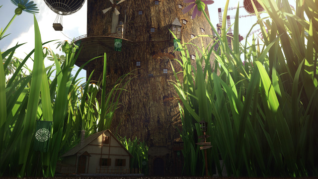 Tall tree windows overgrown jungle free wallpaper for desktop - medium preview image