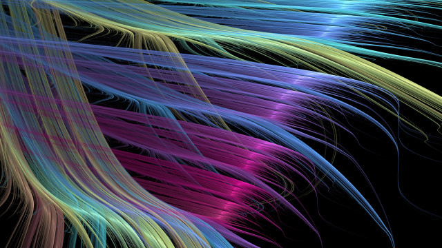 Colorful lines dark sky fluorescent free wallpaper for desktop - medium preview image