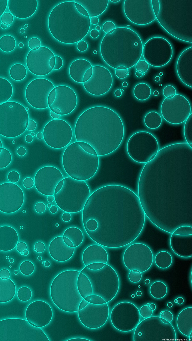 Green background bubbles different sizes free wallpaper for mobile - medium preview image