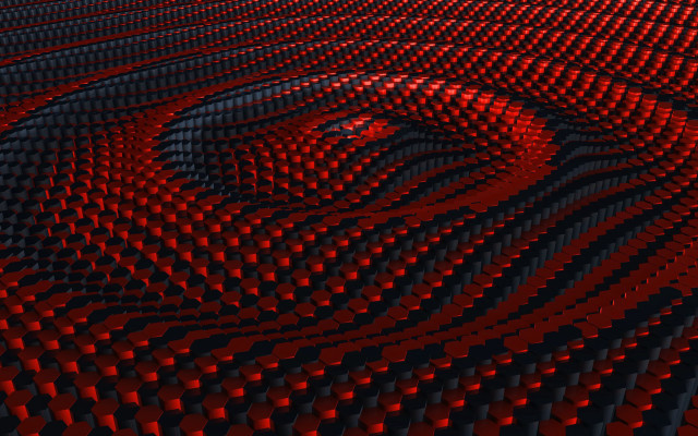 Red black abstract center raytraced free wallpaper for desktop - medium preview image
