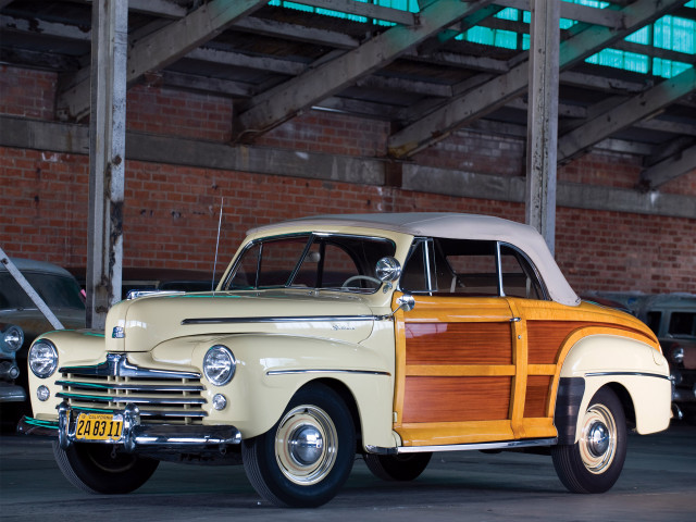 Classic car garage brick wall free wallpaper for desktop - medium preview image