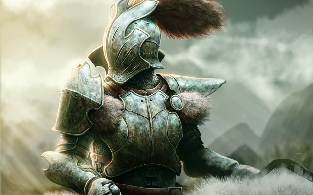 Armor furry hat fantasy painting free wallpaper for desktop - medium preview image